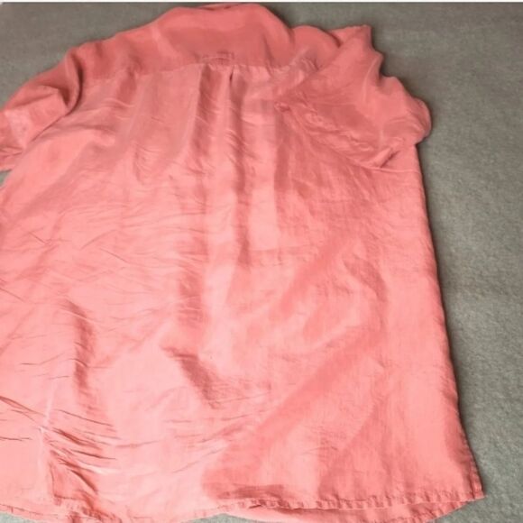 Robert Stock 100% Silk Short Sleeve Button Up Collar Shirt Men's Size Medium - Picture 8 of 8